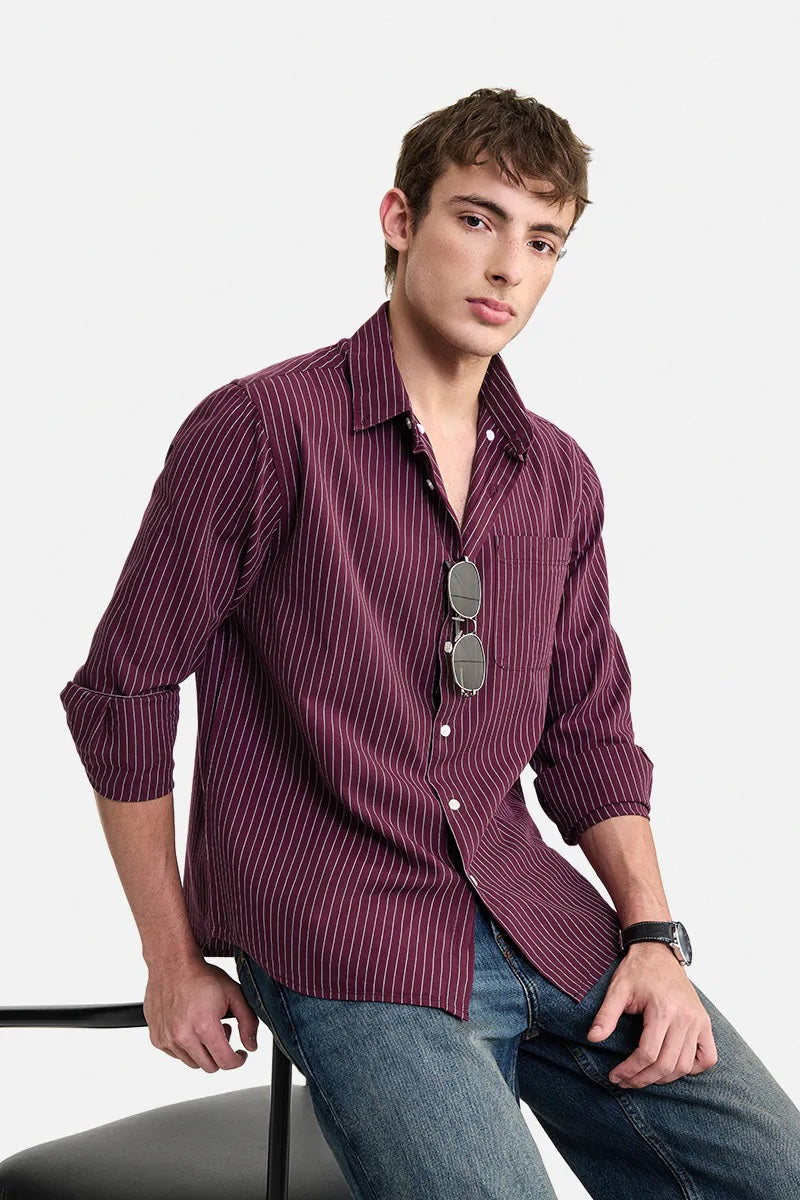 100% Cotton Oxford Stripes Shirt