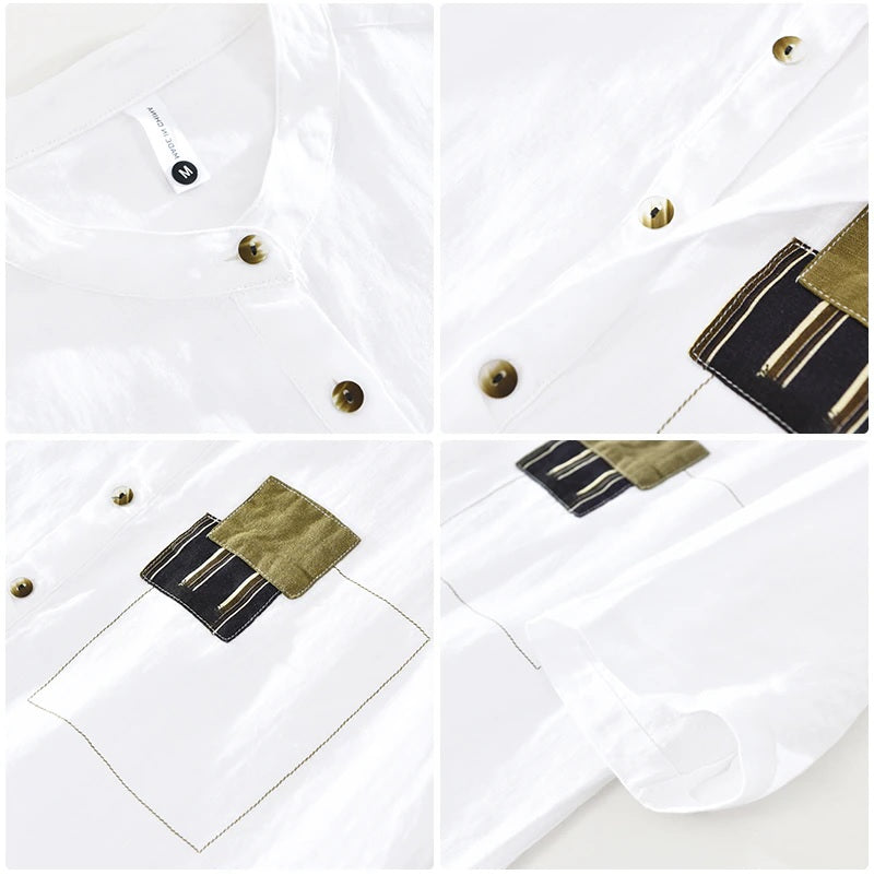 Black And White Combo Half Sleeve Summer Shirt
