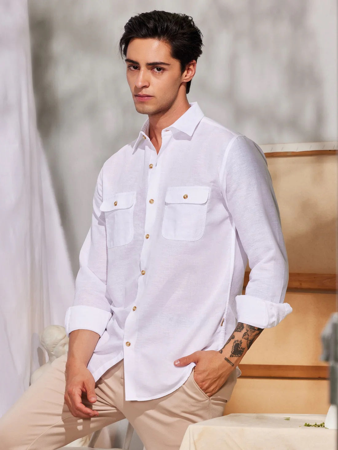 Off White Full Sleeve Shirt